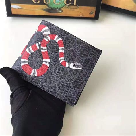 gucci supreme wallet web|Gucci snake wallet men's.